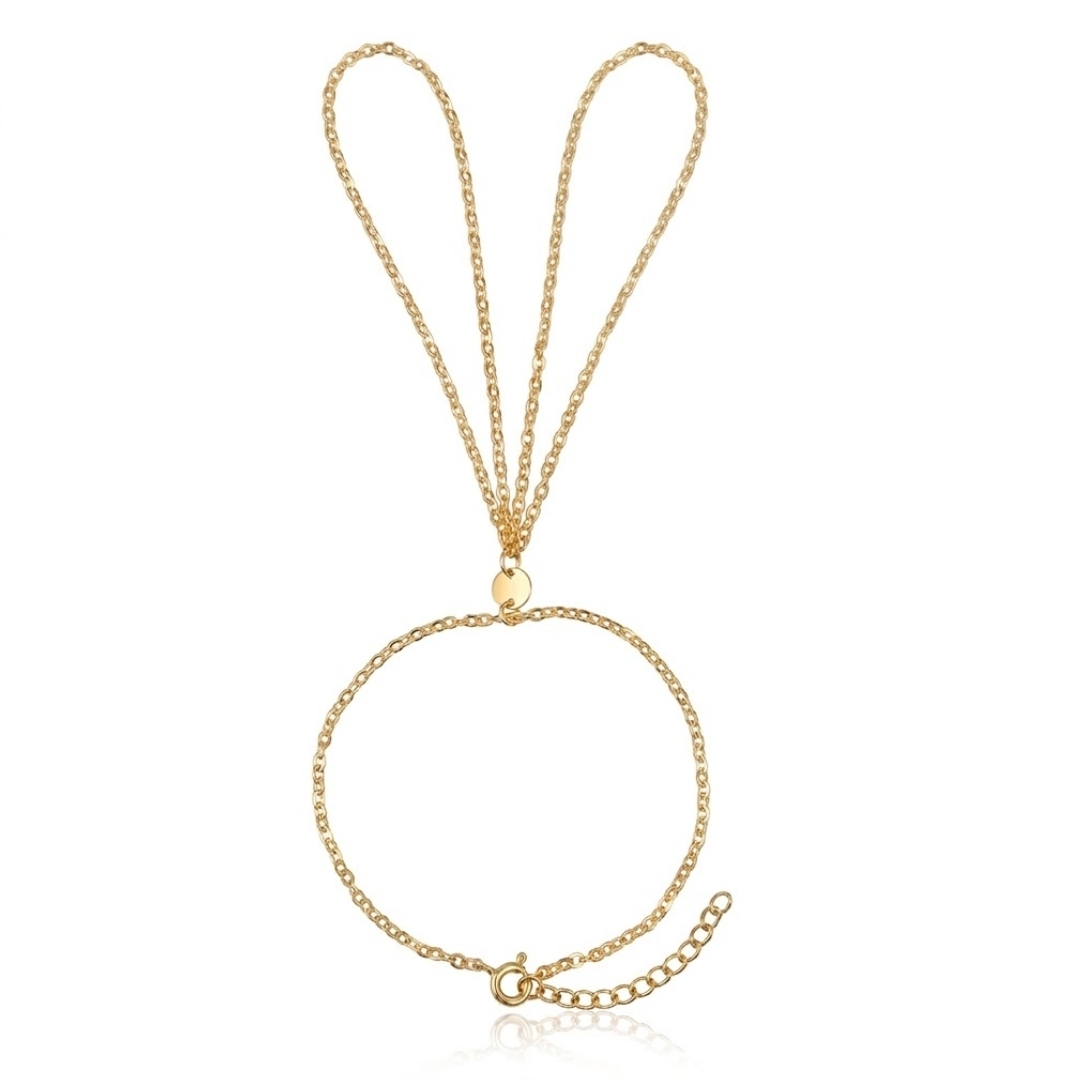 Pulseira de mão folheada a ouro 18k